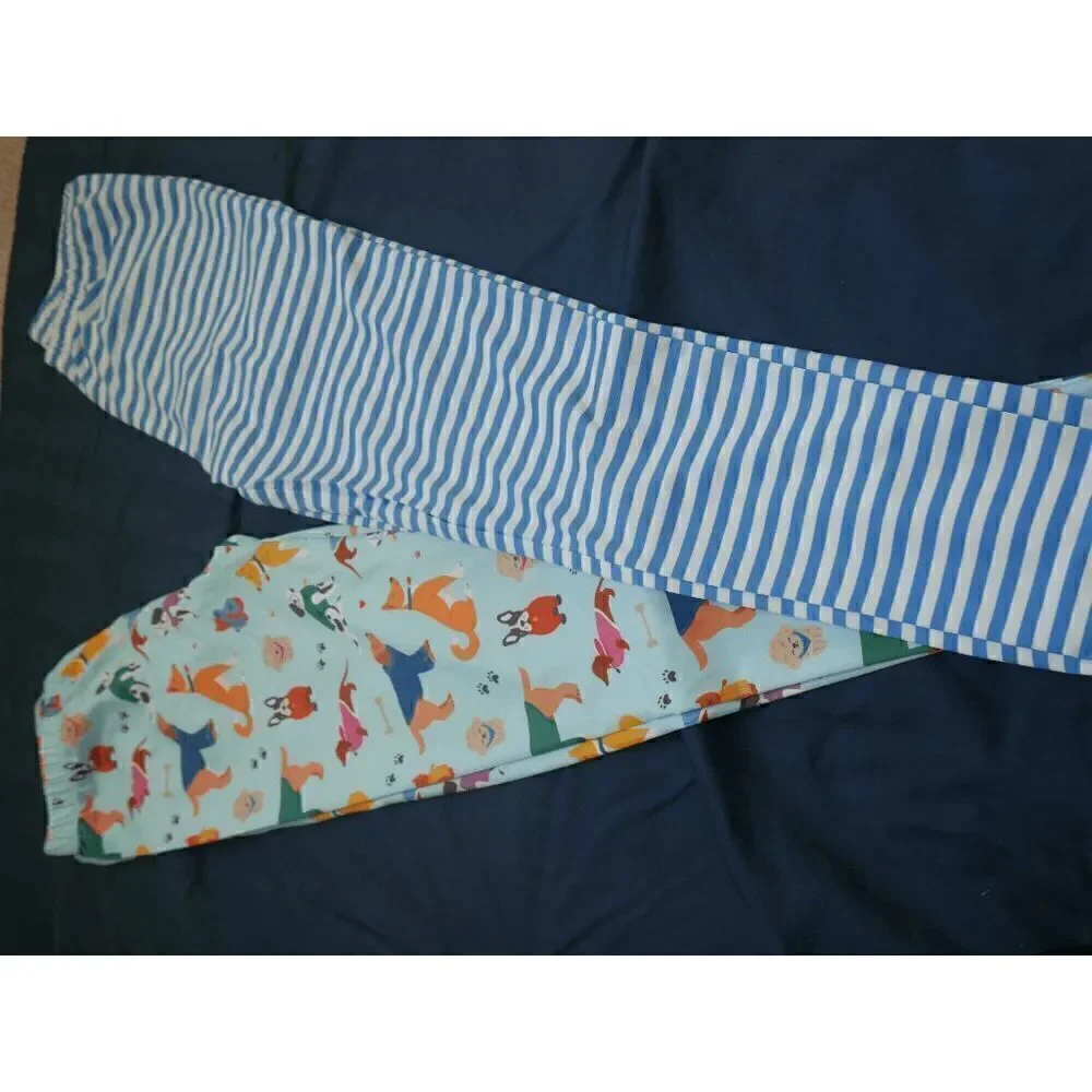 Millie Loves Lily | Marina Blue & Green Dog Power Pajama Set 14